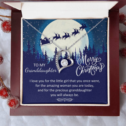 To My Granddaughter | Christmas Forever Love Necklace