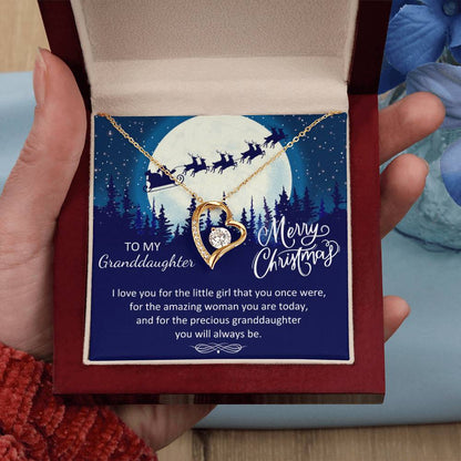 To My Granddaughter | Christmas Forever Love Necklace