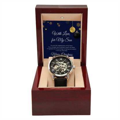 To My Son  | Christmas Men's Openwork Watch