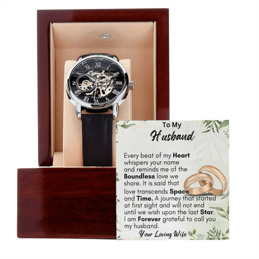 To My Husband | Men's Openwork Watch
