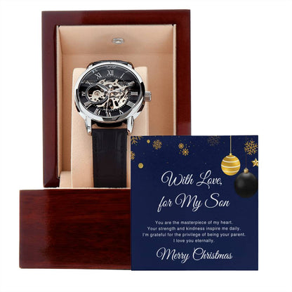 To My Son  | Christmas Men's Openwork Watch