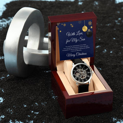 To My Son  | Christmas Men's Openwork Watch