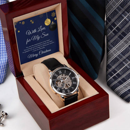 To My Son  | Christmas Men's Openwork Watch