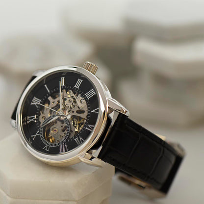 To My Grandson | Christmas Men's Openwork Watch