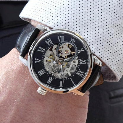 To My Grandson | Christmas Men's Openwork Watch