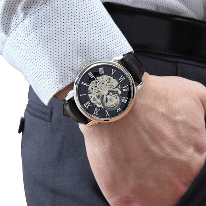 To My Grandson | Christmas Men's Openwork Watch