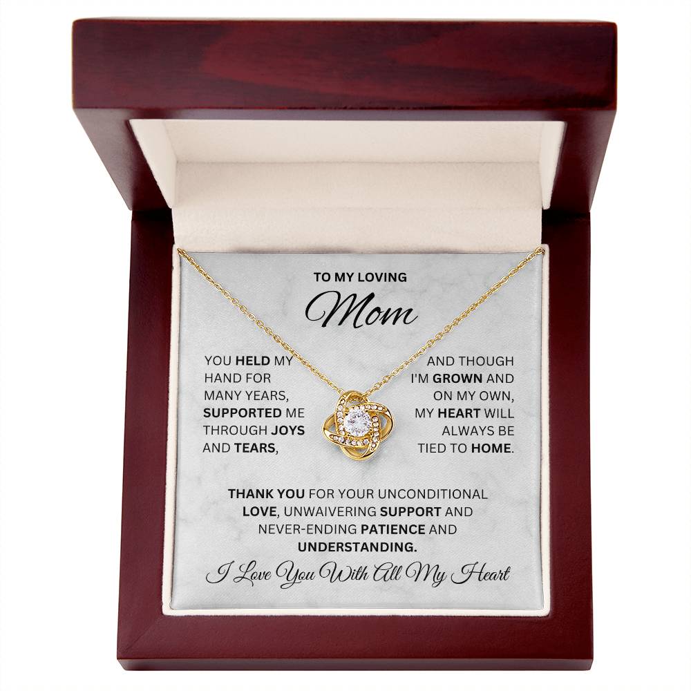 To My Loving Mom | Love Knot Necklace