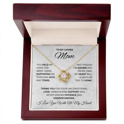 To My Loving Mom | Love Knot Necklace