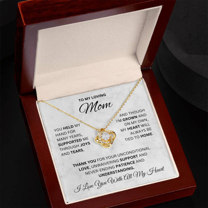To My Loving Mom | Love Knot Necklace