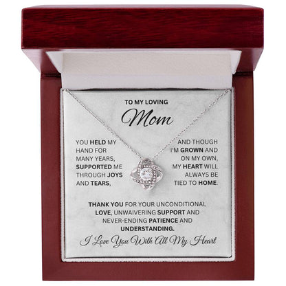 To My Loving Mom | Love Knot Necklace