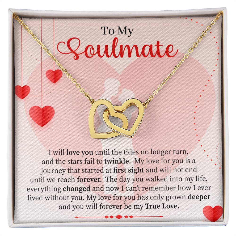 To My Soulmate | Interlocking Hearts Necklace