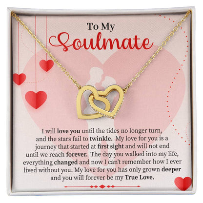 To My Soulmate | Interlocking Hearts Necklace