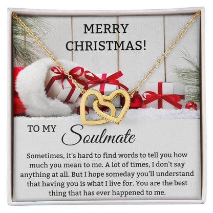 To My Soulmate |  Interlocking Hearts Necklace