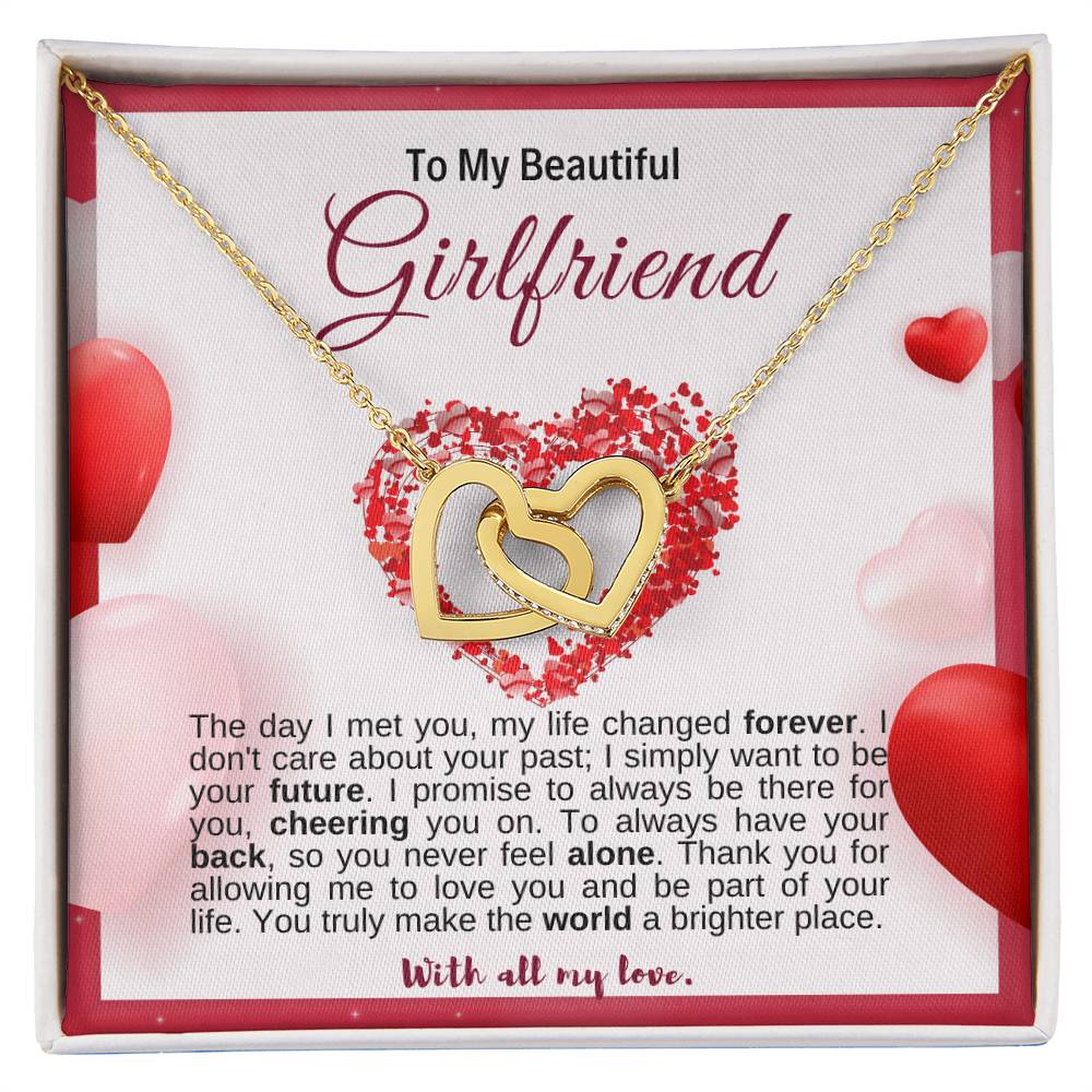 To My Girlfriend | Interlocking Hearts Necklace