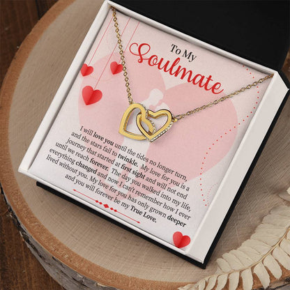 To My Soulmate | Interlocking Hearts Necklace