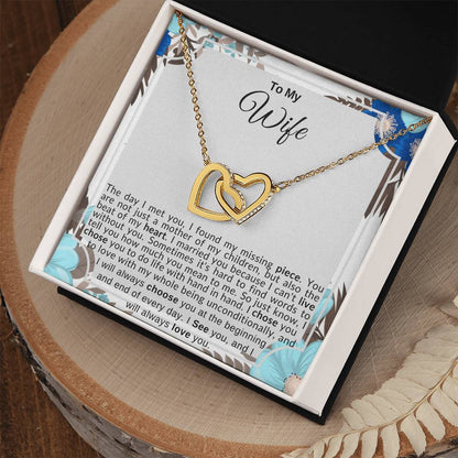 To My Wife | Interlocking Hearts Necklace