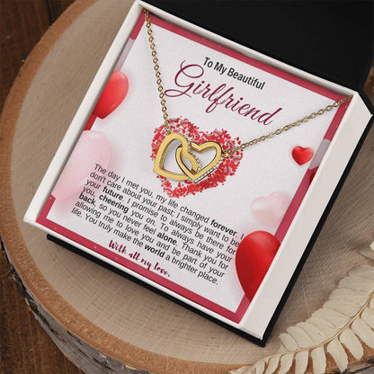 To My Girlfriend | Interlocking Hearts Necklace