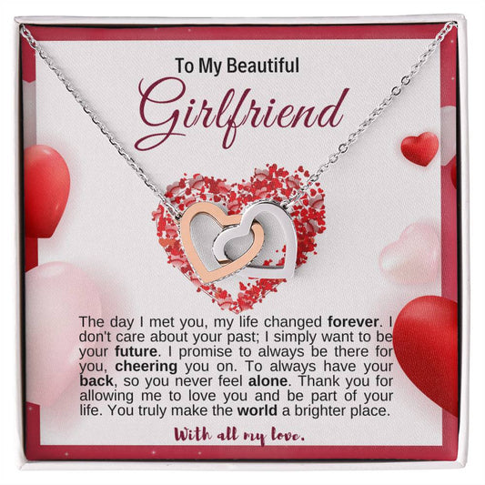 To My Girlfriend | Interlocking Hearts Necklace