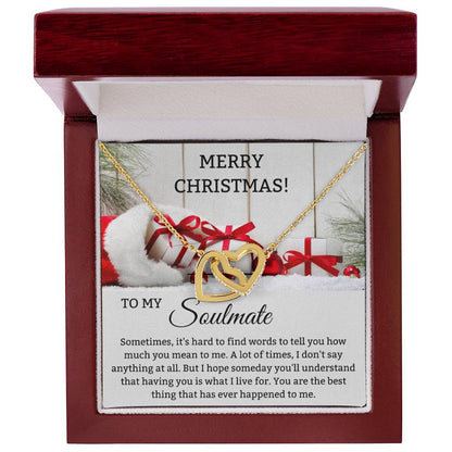 To My Soulmate |  Interlocking Hearts Necklace