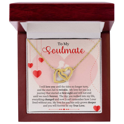 To My Soulmate | Interlocking Hearts Necklace