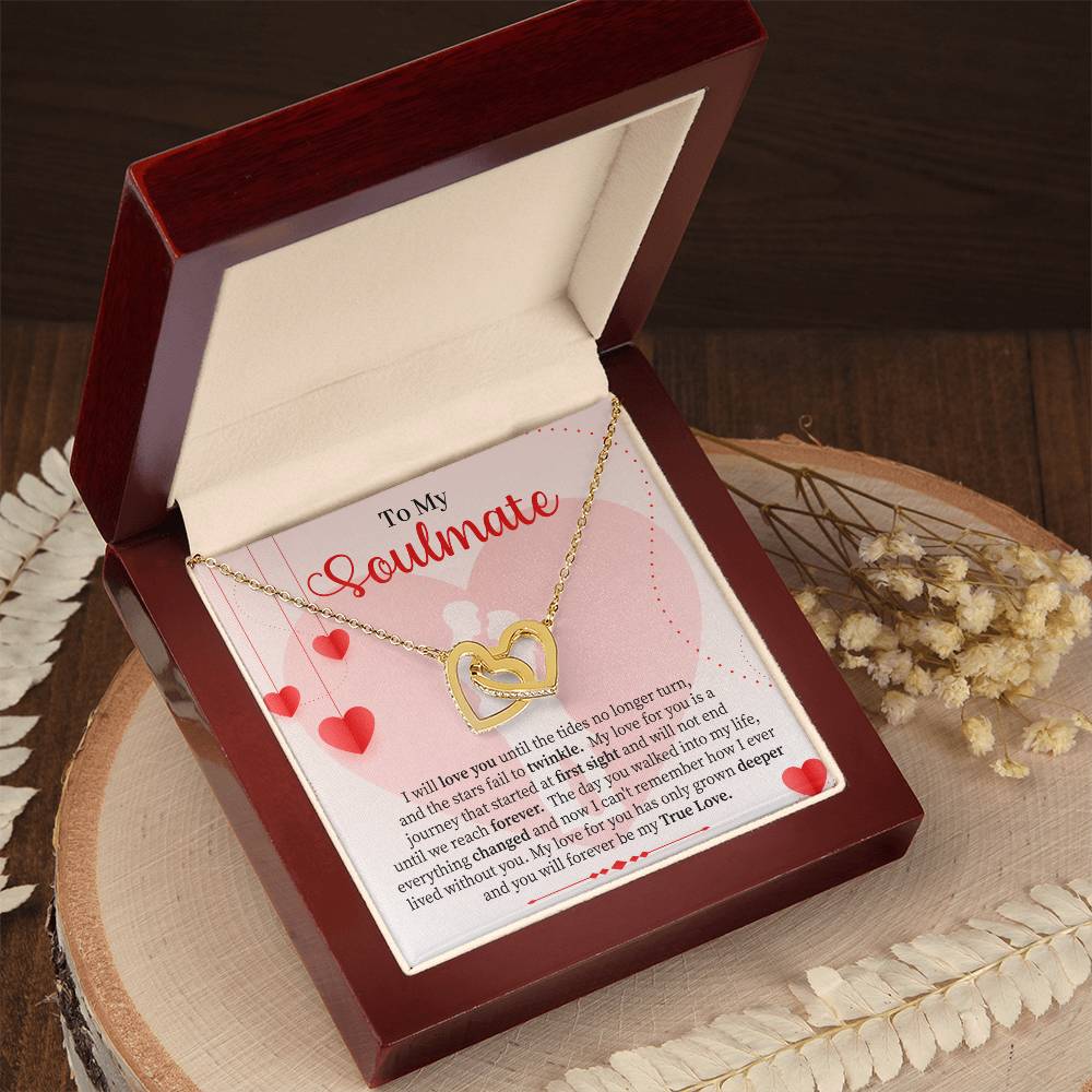 To My Soulmate | Interlocking Hearts Necklace