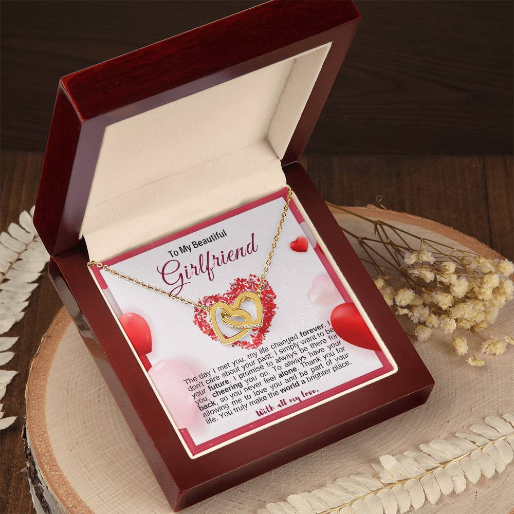 To My Girlfriend | Interlocking Hearts Necklace