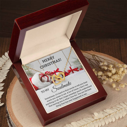 To My Soulmate |  Interlocking Hearts Necklace