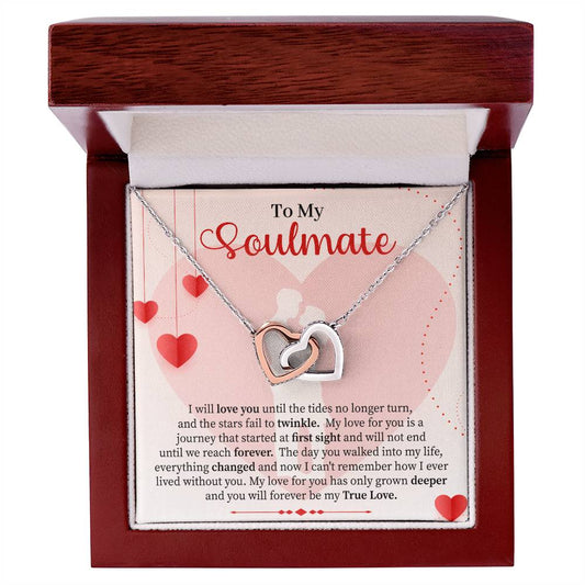 To My Soulmate | Interlocking Hearts Necklace