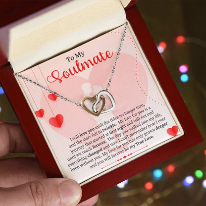 To My Soulmate | Interlocking Hearts Necklace
