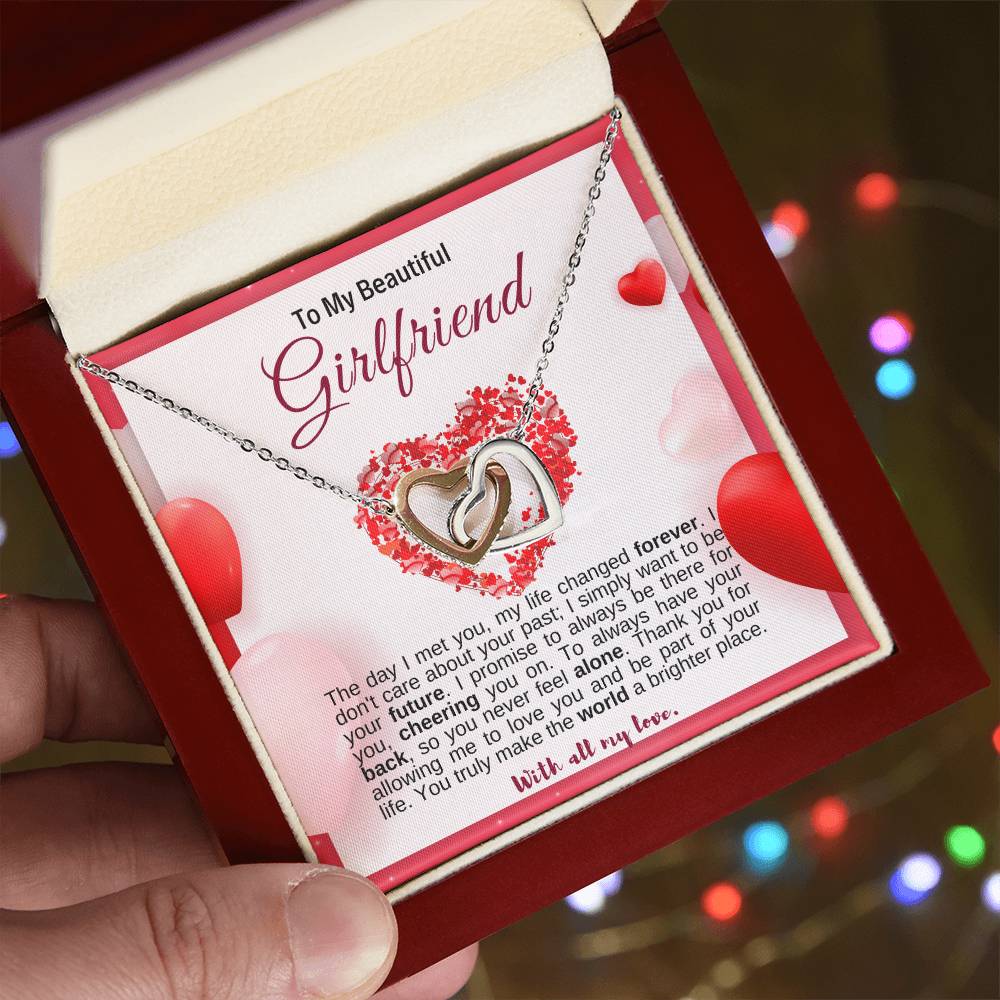 To My Girlfriend | Interlocking Hearts Necklace