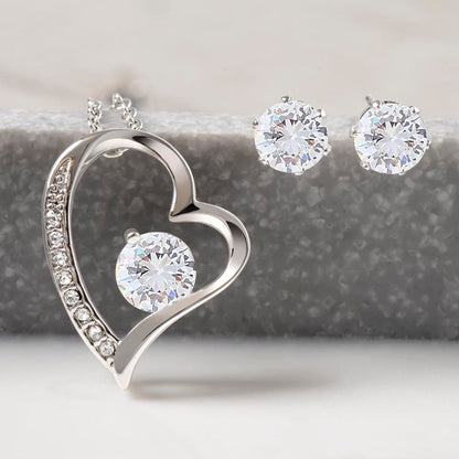 To My Wife | Christmas Forever Love Necklace + Earrings