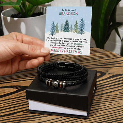To My Grandson | Christmas Love You Forever Bracelet