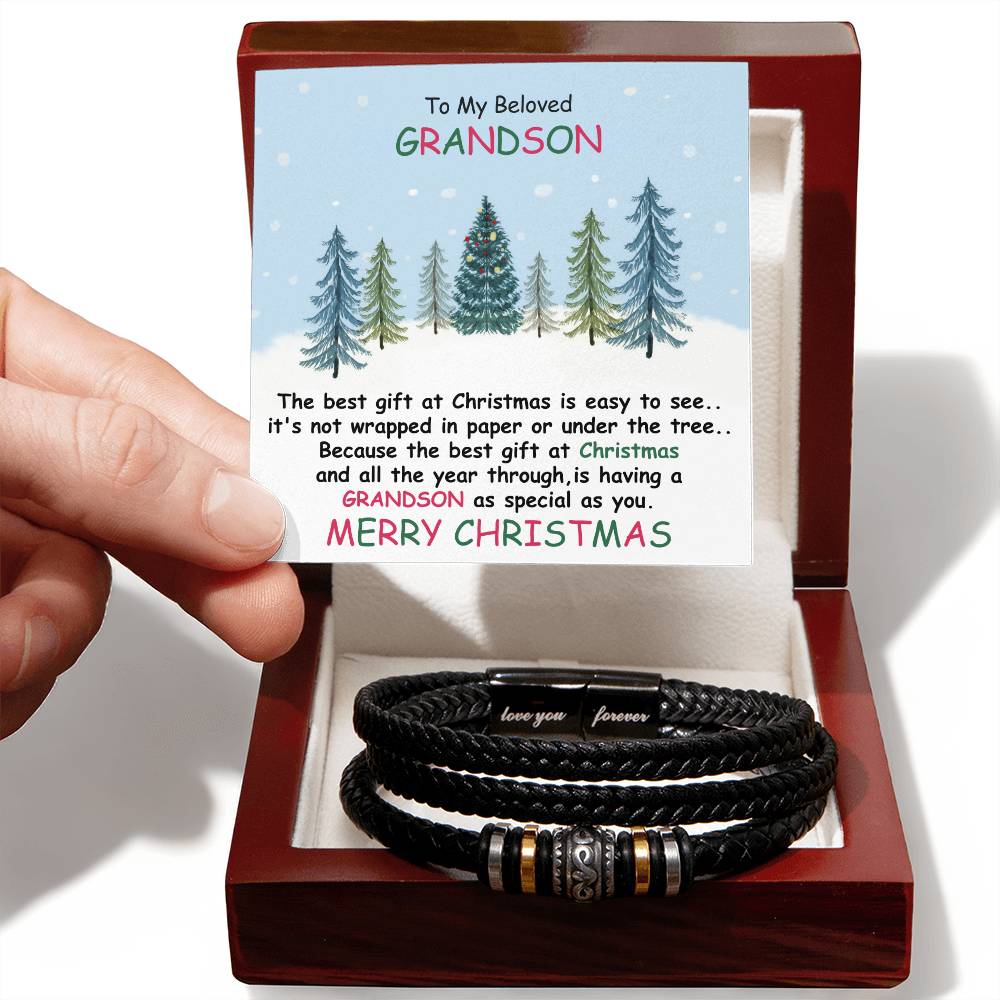 To My Grandson | Christmas Love You Forever Bracelet