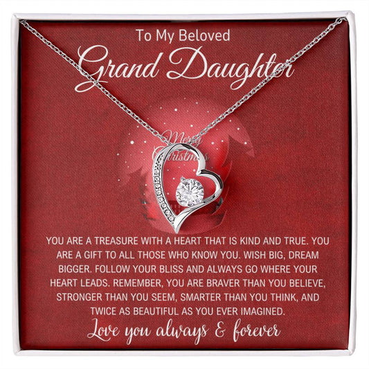 To My Grand Daughter | Christmas Forever Love Necklace