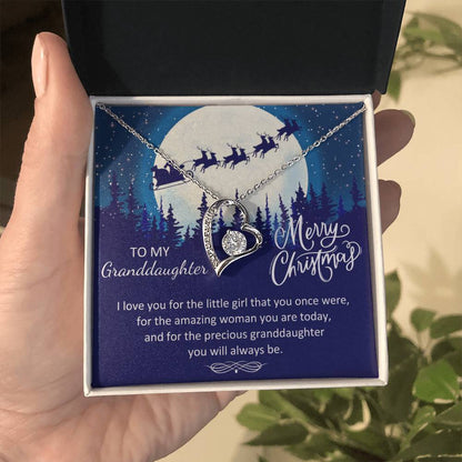 To My Granddaughter | Christmas Forever Love Necklace