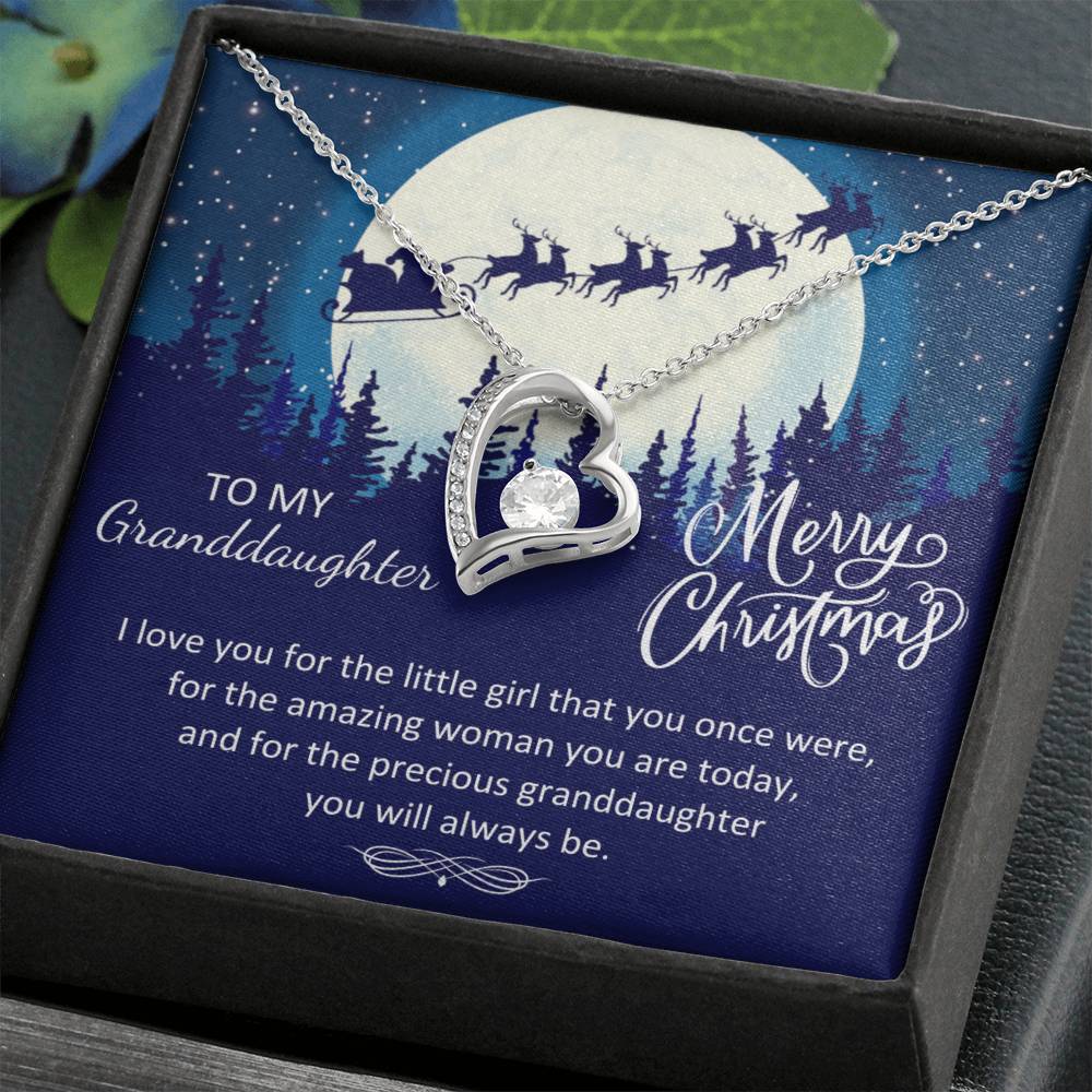 To My Granddaughter | Christmas Forever Love Necklace