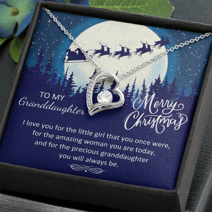 To My Granddaughter | Christmas Forever Love Necklace