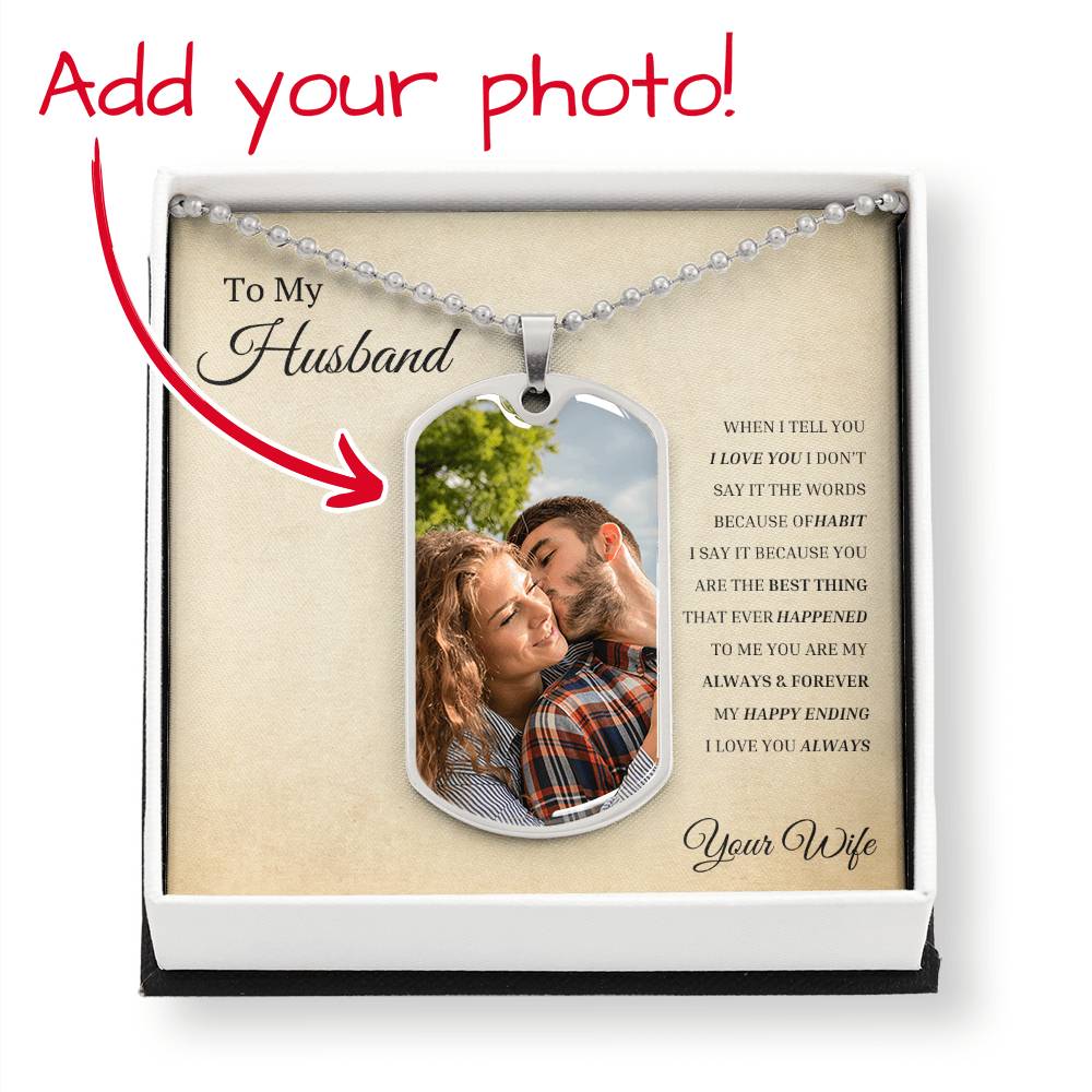 To My Husband | Military Chain