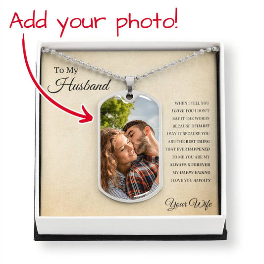To My Husband | Military Chain