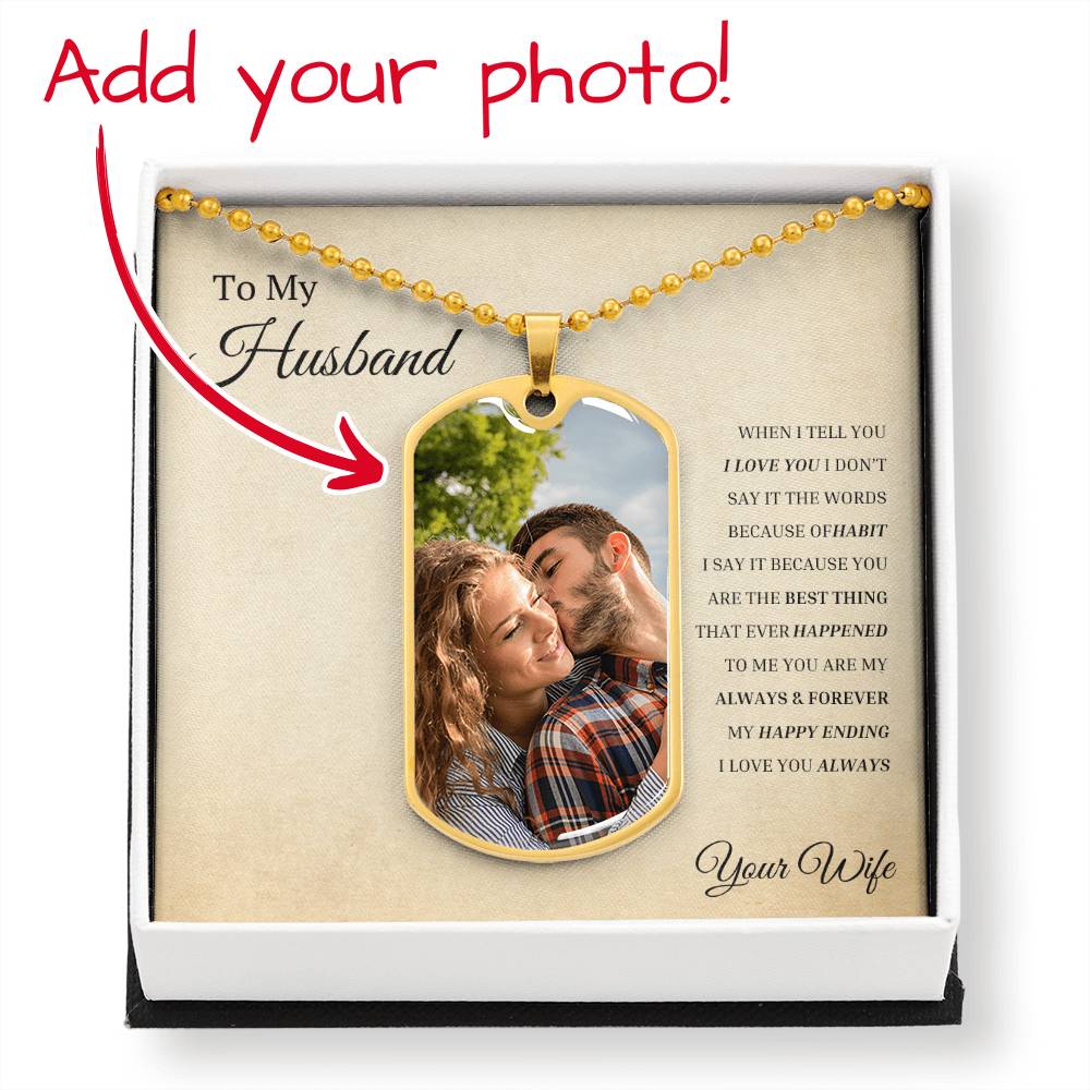 To My Husband | Military Chain