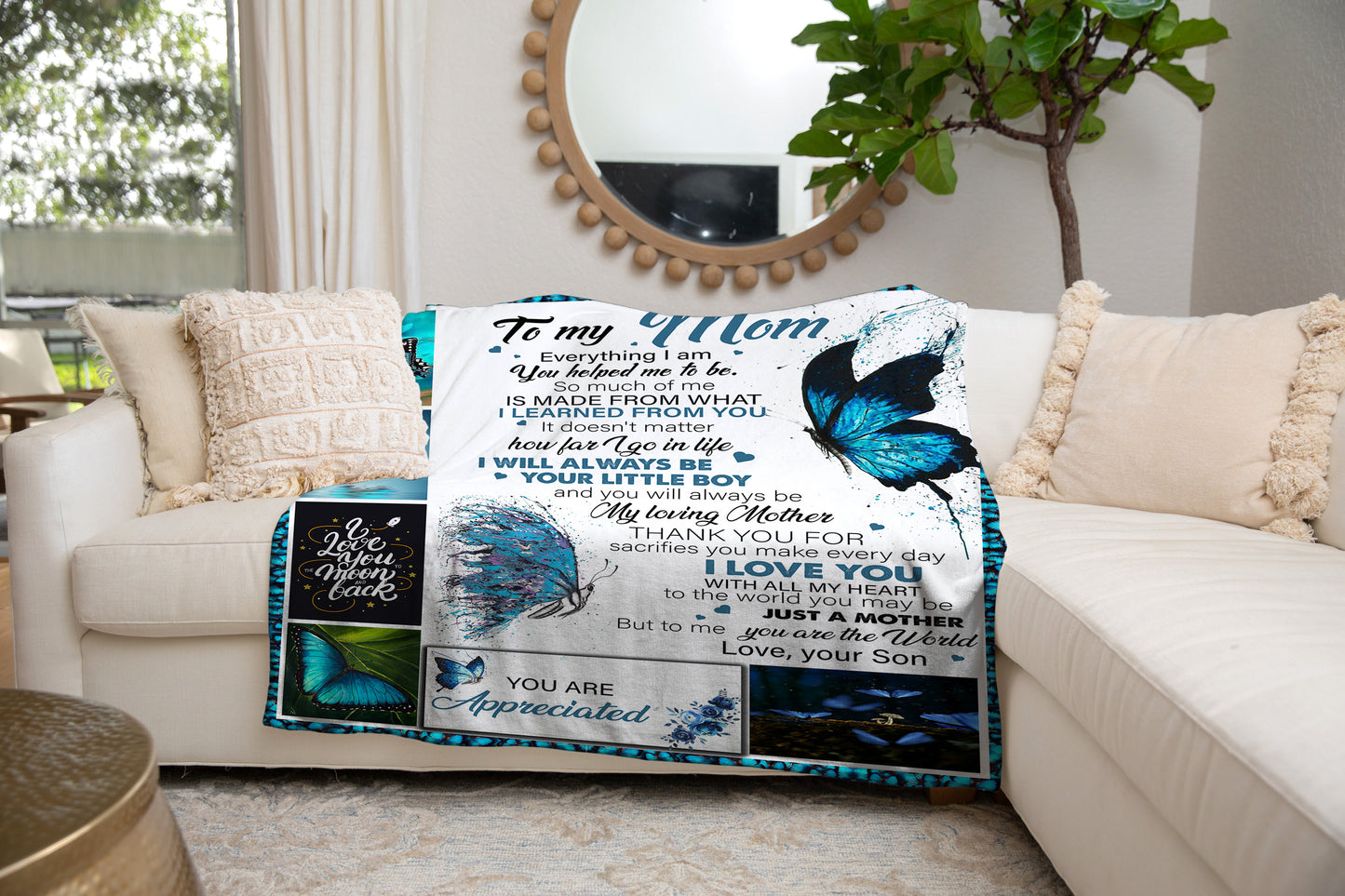 To My Mom From Son | Cozy Plush Fleece Blanket