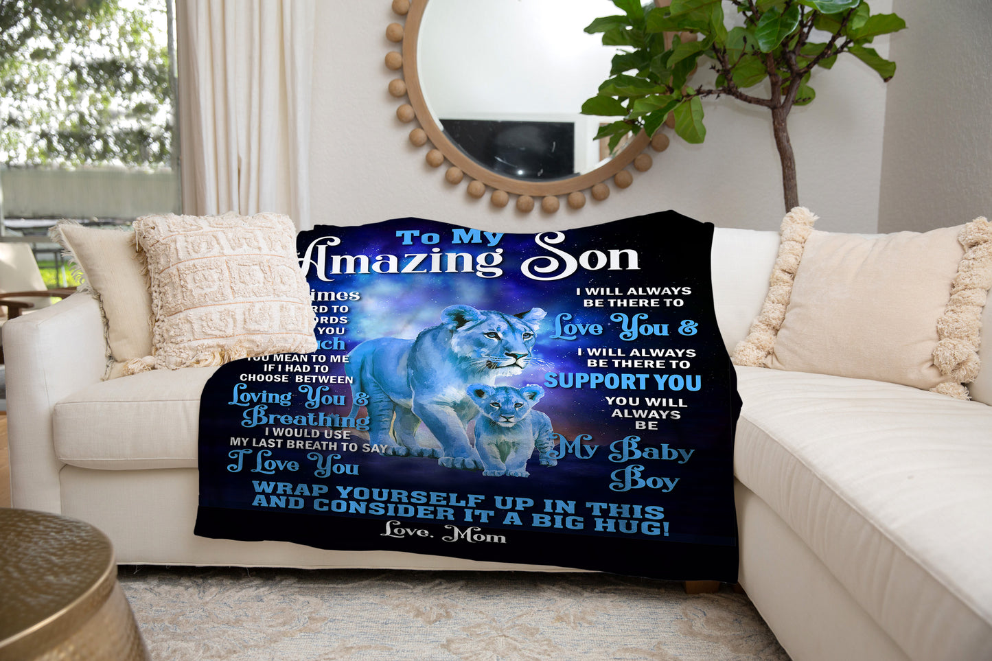 To My Son Lion Cub | Cozy Plush Fleece Blanket