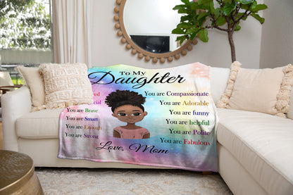 To My Fabulous Daughter |  Cozy Plush Fleece Blanket